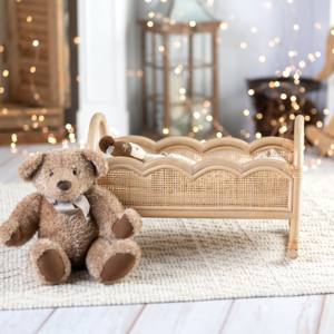 Cuna mecedora para muñecas, hecha a mano, de ratán, de alta calidad, muebles para muñecas, venta al por mayor - Product Image 5