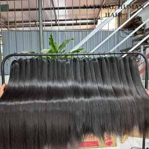 ผมมนุษย์แบบเส้นใยตรงยาวสองชั้นสำหรับต่อผมมนุษย์แบบดิบเวียดนาม - Product Image 5