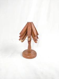 Juego de 4 Manteles Individuales Plegables de Madera con Forma de Árbol, Color Marrón Oscuro, Ecológicos, Tamaño Personalizado, para Hogar Moderno, Hotel o Restaurante - Product Image 2