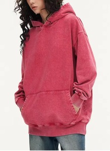 Sweat à capuche unisexe en molleton tricoté effet délavé avec logo imprimé DTG, grande taille, haute qualité, respirant - Product Image 4