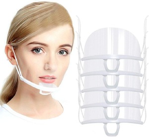 Mascarilla Facial Transparente Desechable Antivaho y Transpirable para Salón de Belleza, Artista Tatuador, Spa, Restaurante - Product Image 1