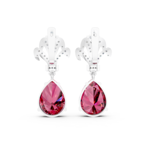 Pendientes de Plata 925 con Diamantes de Laboratorio para Mujer, Certificados por IGI, RJC, ODM, OEM, Fabricante Ético, Venta al Por Mayor EA502271 - Product Image 3