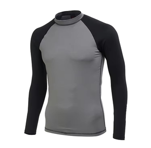 Chemise à manches longues de compression pour homme, qualité supérieure, en spandex/polyester, avec logo personnalisé, séchage rapide, protection UV, rash guard, surf - Product Image 2