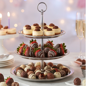Premium 3-Tier Stainless Steel <b>Cake</b> <b>Stand</b> With Silver Finish Reusable Multi-Layer Display For Elegant Wedding Events And Gifts - Product Image 4