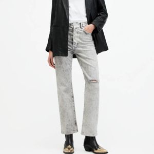 Jeans de Cintura Media para Mujer, Impresión de Logotipo Personalizado, Estilo Retro Vintage, Pantalones Largos de Corte Recto, Servicio OEM - Product Image 3