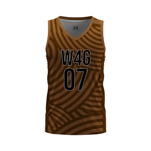Maillot de basket-ball personnalisé unisexe à col en V pour adultes, logo imprimé par transfert thermique sur le devant, respirant, anti-transpiration, séchage rapide - Product Image 4