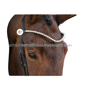 Banda decorativa para cejas de cristal ostentoso de cuero de caballo de alta calidad Productos Premium para caballos - Product Image 3