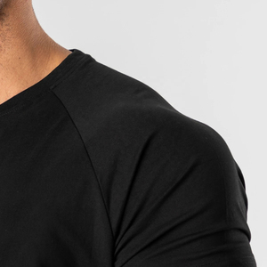 T-shirt en jersey pour homme, coupe ajustée, ourlet arrondi, vente en gros, respirant, en maille de coton et élasthanne, grandes tailles, design vierge personnalisable, livraison rapide - Product Image 3