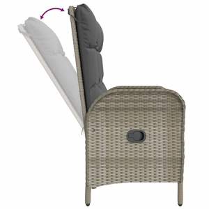 Set da Pranzo da Giardino di Medie Dimensioni in Rattan PE Grigio, Elegante Arredamento da Patio - Product Image 5