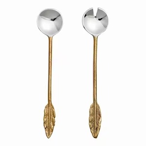 <b>Buffet</b> Service Metal Salad <b>Server</b> Set Stainless Steel Salad Serving Spoon Fork Kitchen Dining Table Use - Product Image 5