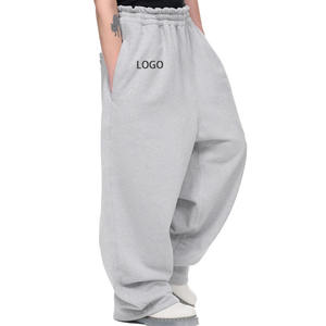 Pantalones Cargo Personalizados de Alta Calidad OEM, Pantalones Deportivos Casuales, Pantalones de Chándal Anchos de Algodón, Pantalones Deportivos Holgados y Rectos para Mujer - Product Image 2