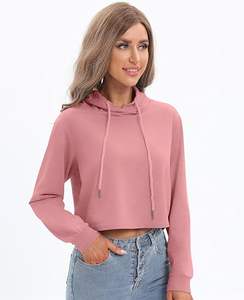 Sudadera con Capucha Degradada para Mujer, Corte Ajustado, Informal, para Uso Diario, Estilo Corto - Product Image 4