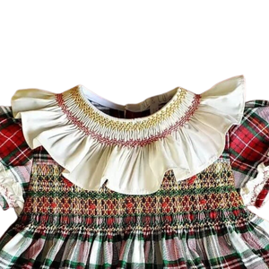 Robes de princesse pour enfants 100 % coton en gros, robes de soirée smockées à carreaux, ODM OEM, coupe droite, Vietnam, taille moyenne - Product Image 6