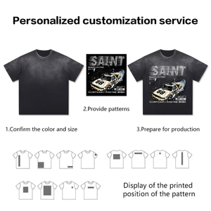 เสื้อยืดแขนสั้นทรงโอเวอร์ไซส์ผ้าหนาพิมพ์ลาย 3 มิติ แบบขายส่ง รับทำแบรนด์ตามสั่ง ผ้าฝ้าย 100% สำหรับผู้ชาย - Product Image 6