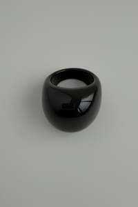 Anillo negro de cuerno de búfalo, joyería clásica hecha a mano con cuerno natural para mujer, regalo de cumpleaños - Product Image 3