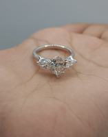 Bague de fiançailles en diamant de laboratoire taille poire 2,80 CT, diamants blancs, plaqué or 18 carats |   Bijoux de Mariage de Luxe Certifiés IGI |   Tendance
