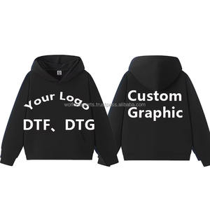 Sweatshirts lourds pour hommes de haute qualité avec logo personnalisé Vente en gros en usine pour hommes avec logo personnalisé Sweat-shirt en molleton de coton 345GSM - Product Image 3