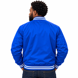 Phi Beta Sigma <b>Men</b> Fraternity Embroidered <b>Jacket</b> Greek <b>Letter</b> Varsity Bomber Coat Ribbed Collar Casual College Style Premium - Product Image 2