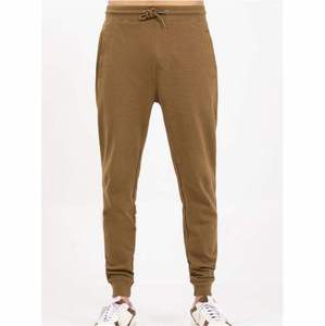 Pantalones Deportivos Marrones para Hombre, Cintura Elástica con Cordón, Bolsillos Laterales, Transpirables, Tejidos, Casuales, para Otoño - Product Image 1