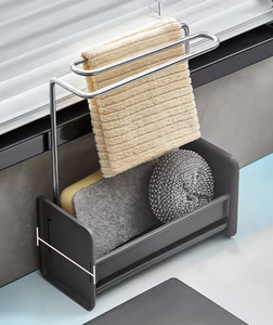 OEM/ODM Vietnam Custom Stainless Steel Sponge Holder Dishcloth <b>Drain</b> <b>Rack</b> Kitchen Towel Storage Organizer - Product Image 2