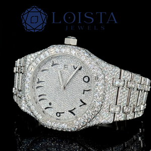 Reloj de Lujo con Diamantes Estilo Hip Hop, Movimiento Automático, Reloj de Moissanita con Incrustaciones de Diamantes para Hombre, con Caja - Product Image 2