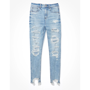 Custom Logo Men's Distressed Skinny <b>Jeans</b> Stretch Denim Pants Wholesale OEM Bulk Factory Direct Supplier High Quality - Product Image 1