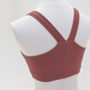 Soutien-gorge de sport pour femme, col carré, dos croisé, soutien moyen, coussinets fixes, soutien-gorge de yoga, Spandex Nylon, personnalisable OEM ODM, vêtements de sport - Product Image 4
