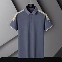 Chemise à manches courtes pour homme en tissu tricoté écologique, séchage rapide, design décontracté, boutonnage frontal, blocs de couleur, manche gauche personnalisée