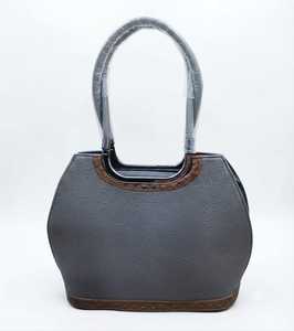 Elegante Bolso Tote de Cuero Genuino Gris, Color Sólido, Cierre de Cremallera, Uso Diario, Estilo para Todas las Temporadas - Product Image 5