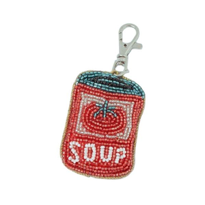 Handmade Indian Beaded Leather <b>Keychain</b> Multi-Color Vintage Inspired Embroidery Decorative Charm Accessory for Handbags - Product Image 2