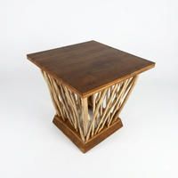 Table console en bois de teck moderne Natures Lattice Branch, écologique, faite à la main, pour les salons de villas et d'hôtels