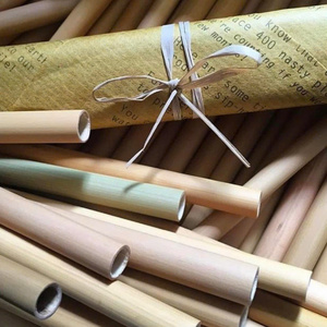 Laser Engraved Logo Bamboo <b>Straws</b> <b>Reusable</b> Natural Eco Friendly <b>Straws</b> for Restaurant Branding Wholesale Price - Product Image 1