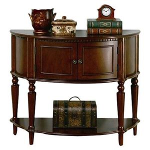 Table console en bois traditionnelle, meuble fonctionnel pour salon, couloir, chambre, bureau, table de rangement décorative - Product Image 1