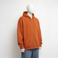 Sudaderas con capucha de cremallera completa, de felpa francesa gruesa, de algodón de alta calidad, con cremallera completa, personalizables con bordado.