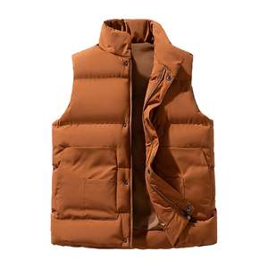 Gilet matelassé pour homme, grande taille, coupe-vent, chaud, sans manches, avec poches, pour l'hiver - Product Image 4