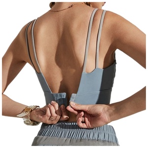 เสื้อชั้นในกีฬาผู้หญิงแบบใหม่ สำหรับวิ่ง ออกกำลังกาย ซับแรงกระแทก ปรับระดับได้ สายไขว้หลัง เหมาะสำหรับฟิตเนส ยิม โยคะ - Product Image 4