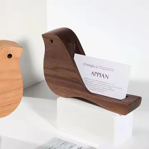 Oiseaux en bois naturel faits à la main, charmante figurine d'oiseau sculptée dans le bois, design minimaliste vintage, fabriqué au Vietnam pour la décoration de la maison - Product Image 2