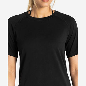 Camisetas de Gimnasio de Manga Corta para Mujer, de Alta Calidad, OEM, Personalizadas, Lisas, Largas, para Verano, Moda, Entrenamiento, Ejercicio - Product Image 4