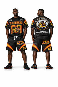 Ensemble d'uniformes de football américain personnalisés en gros, imprimés par sublimation, séchage rapide, respirant, en polyester, taille plus, kit d'entraînement - Product Image 2