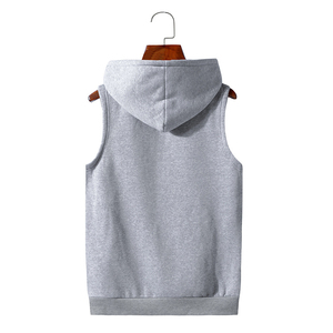 Sweat-shirt à capuche en maille perlée pour homme - Tissu en polyester/coton, coupe classique, imperméable et coupe-vent, idéal pour la salle de sport en été - Product Image 2