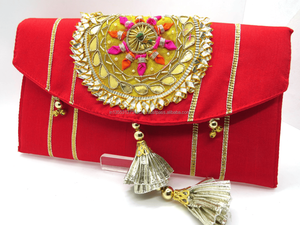 Indian Traditional <b>Fabric</b> Shagun Gotta <b>Wallet</b> Envelopes Haldi Mehndi Wedding Favor Gift Housewarming Party New Year Diwali - Product Image 6