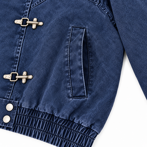 Veste à capuche pour homme, coupe classique, manches longues, couleur unie, vêtement décontracté pour l'automne, 100% coton, tissu lavé, respirant, imprimé sur mesure - Product Image 6