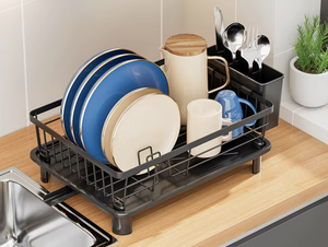 Vietnam Single Tier Metal Dish Drying <b>Rack</b> Kitchen Sink Bowl <b>Plate</b> Storage Organizer Shelf - Product Image 4