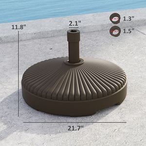 Base per Ombrellone da Esterno Rotonda, Resistente, Capacità 51 libbre (22,7 kg) con 62 libbre (28,2 kg) di Carico d'Acqua, per Uso in Cortile - Product Image 3