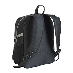 Minimalist <b>Black</b> Polyester <b>Backpack</b> Lightweight Soft Shell Daily Use Unisex Rectangular Zipper Closure Bags - Product Image 2