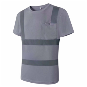 เสื้อยืดสะท้อนแสง Hi Vis สำหรับผู้ชาย แขนสั้น แห้งเร็ว ชุดทำงาน สีเหลือง ANSI Class 1 เสื้อลำลอง ระบายอากาศได้ดีสำหรับฤดูร้อน - Product Image 6