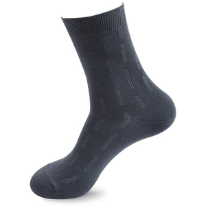 Chaussettes habillées en coton tissé pour hommes, respirantes, design uni, épaisseur standard, décontractées - Product Image 5