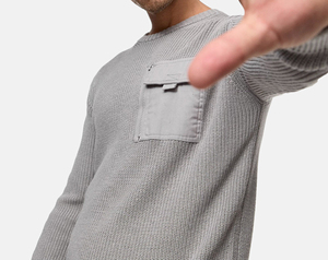 FONILBEST SPORTS WEARS Pull en maille bleu marine pour homme, coupe classique, couleur unie, manches longues, fermeture éclair 1/4, anti-rétrécissement - Product Image 1