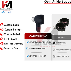 Custom Team Ankle Strap Gym Cable Attachment Leg Workout OEM Supplier - Product Image 5
