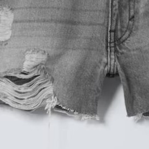 Shorts de Mezclilla Desgastados de Cintura Alta para Mujer, Estilo Casual de Verano, Vintage, Corte Regular, Dobladillo Deshilachado, Tela de Algodón, Lavado Claro - Product Image 6